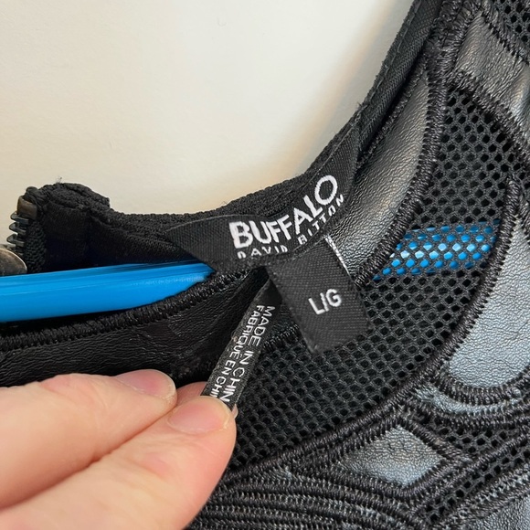 Buffalo by David Bitton Black Sleeveless Mesh Dress Size large - Picture 6 of 7